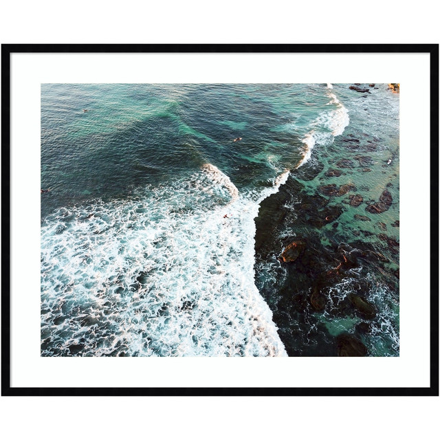 UNIEK INC. A42705458020 Amanti Art La Jolla 3 by Rachel Dowd Wood Framed Wall Art Print, 41inW x 33inH, Black