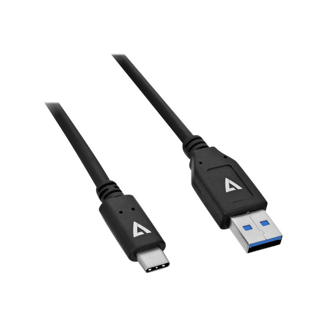 V7 V7U3.1AC-1M-BLK-1N  - USB cable - 24 pin USB-C (M) reversible to USB Type A (M) reversible - USB 3.1 - 3 ft - black