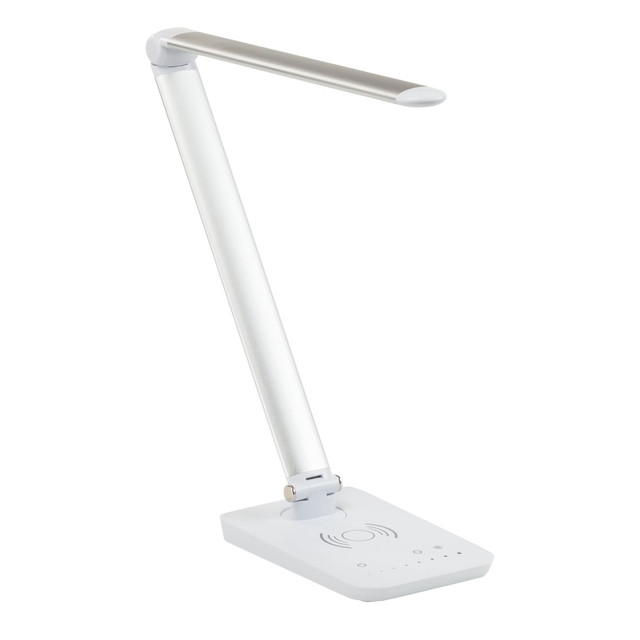 SAFCO PRODUCTS CO 1009SL Safco Vamp LED Wireless Charging Lamp, 16-3/4inH, Silver SAFCO PRODUCTS CO 1009SL Safco Vamp LED Wireless Charging Lamp, 16-3/4inH, Silver