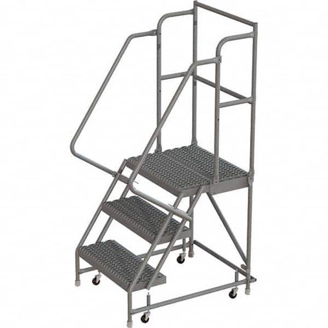 TRI-ARC KDSR103242-D2 Steel Rolling Ladder: 3 Step