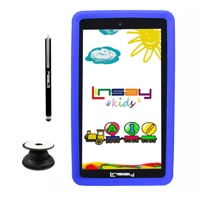 INFOLIST CORP. Linsay F7UHDKIDSBLUEP  F7 Tablet, 7in Screen, 2GB Memory, 64GB Storage, Android 13, Kids Blue