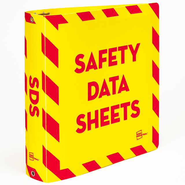 AVERY PRODUCTS CORPORATION 77712 Avery UltraDuty SDS Binder With Chain, 2in Slant Ring, Holds 530 Sheets, Yellow/Red AVERY PRODUCTS CORPORATION 77712 Avery UltraDuty SDS Binder With Chain, 2in Slant Ring, Holds 530 Sheets, Yellow/Red