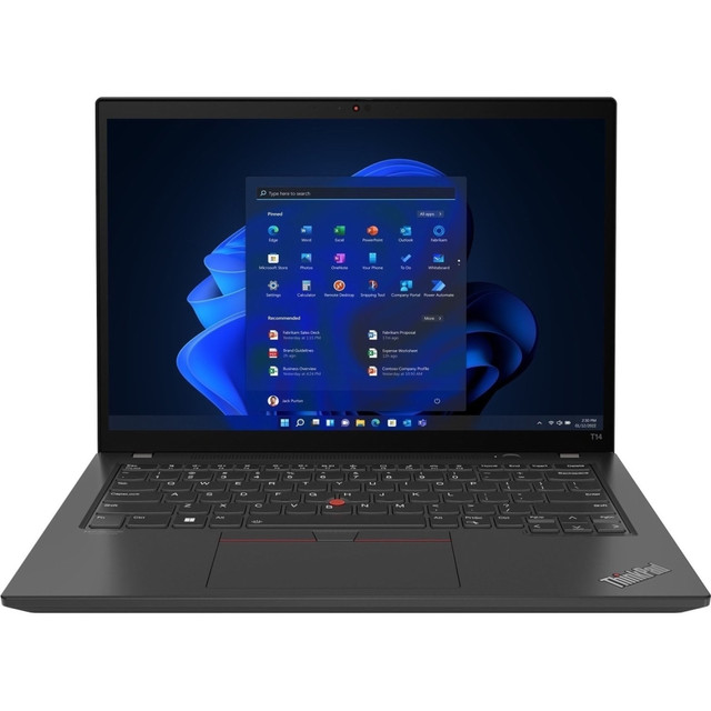 LENOVO, INC. Lenovo 21CF003TUS  ThinkPad T14 Laptop, 14in Touch Screen, AMD Ryzen 7 PRO, 16GB Memory, 512GB Solid State Drive, Thunder Black, Windows 11 Pro