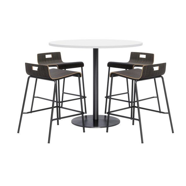 KENTUCKIANA FOAM INC 840031921956 KFI Studios Proof High Bistro Table Set, Espresso/Black/White