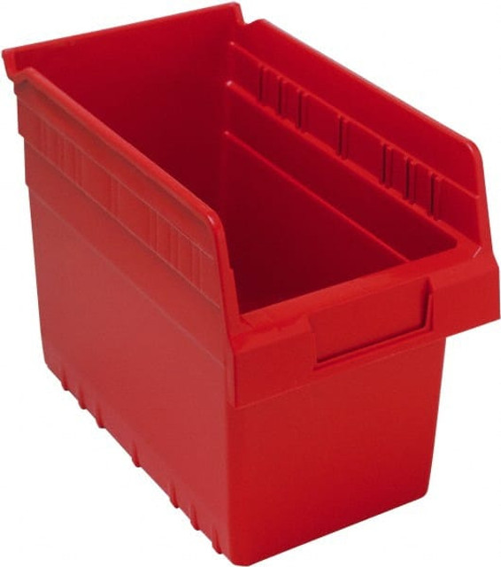 Quantum Storage QSB802RD Plastic Hopper Shelf Bin: Red