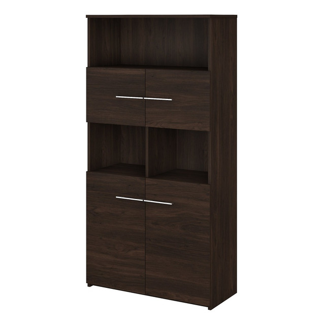 BUSH INDUSTRIES INC. OFB136BW Bush Business Furniture Office 500 70inH 5-Shelf Bookcase With Doors, Black Walnut, Standard Delivery BUSH INDUSTRIES INC. OFB136BW Bush Business Furniture Office 500 70inH 5-Shelf Bookcase With Doors, Black Walnut, Standard Delivery