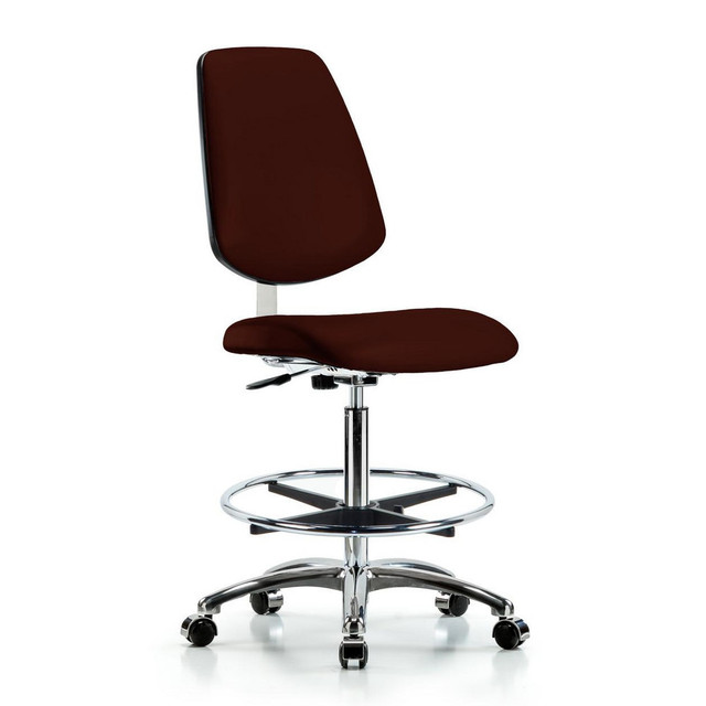 Blue Ridge Ergonomics MSC40273 Task Chair: Vinyl, Burgundy