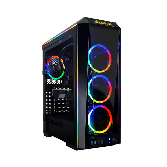 CYBERTRON INTERNATIONAL, INC. TGMSETRTH0A29BM CLX SET TGMSETRTH0A29BM Liquid-Cooled Gaming Desktop PC, Intel Core i9, 64GB Memory, 6TB Hard Drive/1TB Solid State Drive, Windows 10 Home