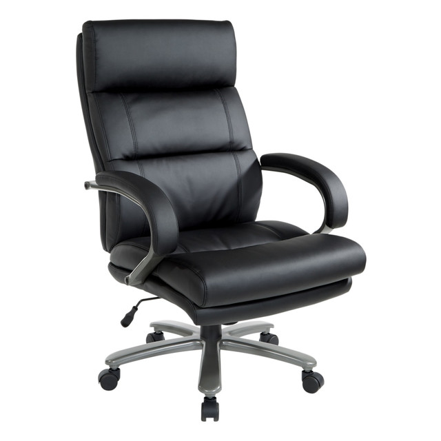 OFFICE STAR PRODUCTS ECH95297BT-EC3 Office Star Big And Tall Ergonomic Bonded Leather High-Back Executive Chair, Black