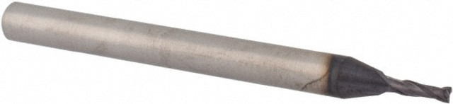 Accupro EM95994701 Square End Mill: 3/64'' Dia, 9/64'' LOC, 1/8'' Shank Dia, 1-1/2'' OAL, 2 Flutes, Solid Carbide