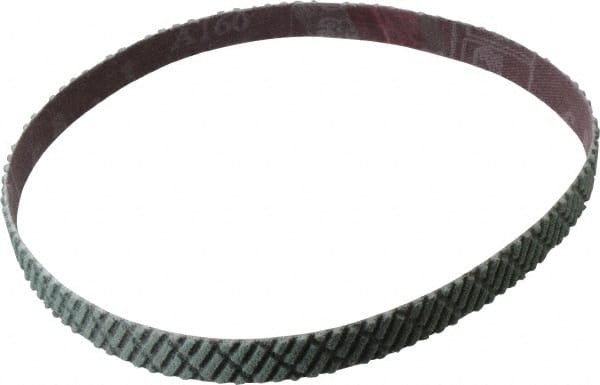 3M Abrasive Belt: 1/2" Wide, 18" Long, 160 Grit, Aluminum Oxide 7100089184