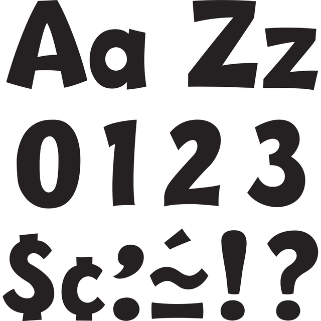 TREND ENTERPRISES INC T-79741 Trend Ready Letters 4in Letters, Playful Combo, Black, Pack Of 70 TREND ENTERPRISES INC T-79741 Trend Ready Letters 4in Letters, Playful Combo, Black, Pack Of 70