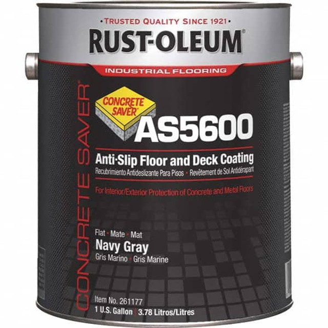 Rust-Oleum 261177 Anti-Slip Coating Paint: 10 gal, Gloss, Navy Gray