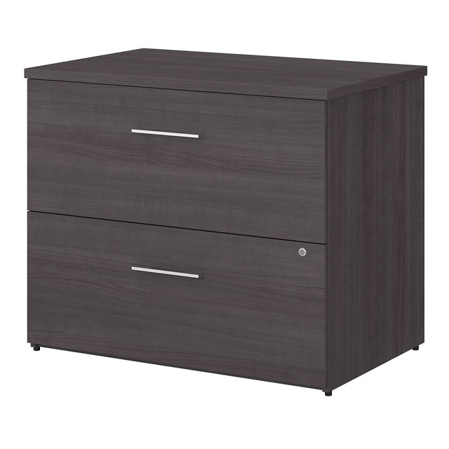 BUSH INDUSTRIES INC. Bush Business Furniture OFF136SGSU  Office 500 35-2/3inW x 23-1/3inD Lateral 2-Drawer File Cabinet, Storm Gray, Standard Delivery - Partially Assembled
