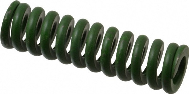 Associated Spring Raymond 106-514 Die Spring: 1" Hole Dia, 1/2" Rod Dia, 3-1/2" Free Length, Green