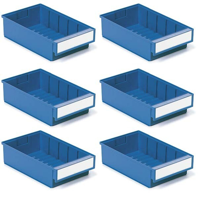 Treston SBS6-3020-6 Plastic Hopper Shelf Bin: Blue