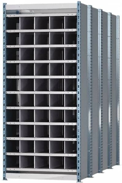 Hallowell HDB50-96PB 50 Bin Heavy-Duty Deep Bin Industrial Shelving