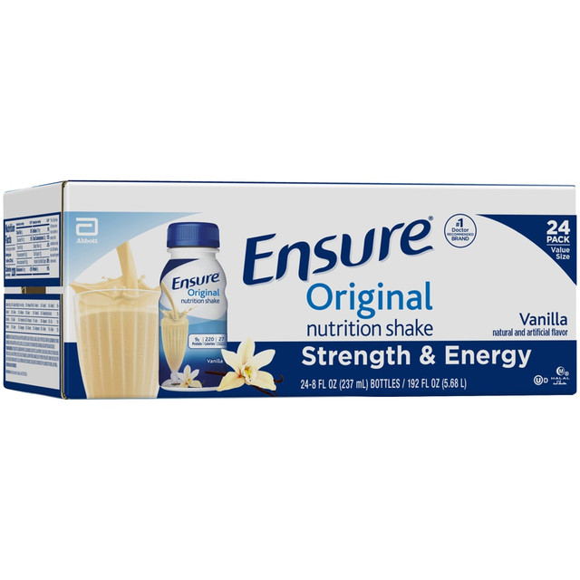 ABBOTT LABORATORIES INC 57753 ENSURE PLUS Original Vanilla Meal Replacement Nutrition Shakes, 8 Oz, Pack Of 24 Bottles ABBOTT LABORATORIES INC 57753 ENSURE PLUS Original Vanilla Meal Replacement Nutrition Shakes, 8 Oz, Pack Of 24 Bottles