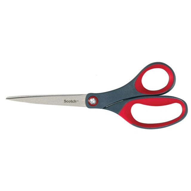 3M Scissors & Shears; Blade Material: Stainless Steel; Handle Material: Plastic; Length of Cut (Inch): 8; Handle Style: Comfort Grip; Handedness: Ambidextrous; Overall Length Range: 6" - 8.9" 7000042789