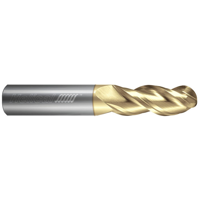 Helical Solutions 81464 Ball End Mill:  0.3125" Dia,  0.7500" LOC,  3 Flute,  Solid Carbide