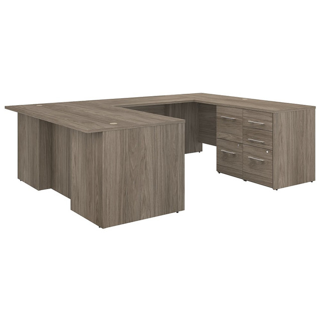 BUSH INDUSTRIES INC. OF5002MHSU Bush Business Furniture Office 500 72inW U-Shaped Executive Corner Desk With Drawers, Modern Hickory, Standard Delivery BUSH INDUSTRIES INC. OF5002MHSU Bush Business Furniture Office 500 72inW U-Shaped Executive Corner Desk With Drawers, Modern Hickory, Standard Delivery