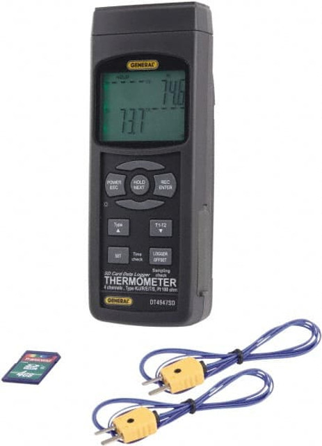 General DT4947SD Temperature Recorders; Recording Time: 1 Selectable Data Sampling Rate: 1 Second To 1 Hour ; Minimum Temperature (C): -100 ; Maximum Temperature (C): 1,700.0 ; Minimum Temperature (F): -148 ; Maximum Temperature (F): 3,092.0
