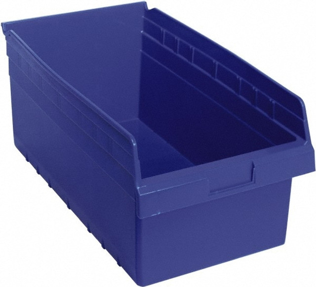 Quantum Storage QSB810BL Plastic Hopper Shelf Bin: Blue