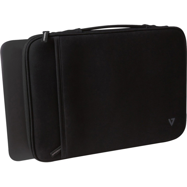 V7 CSE5H-BLK-9N  Elite CSE5H-BLK-9N Carrying Case (Sleeve) for 12in MacBook Air - Black - Neoprene Exterior Material - Fleece Interior Material - Handle - 8.8in Height x 12.8in Width x 1in Depth