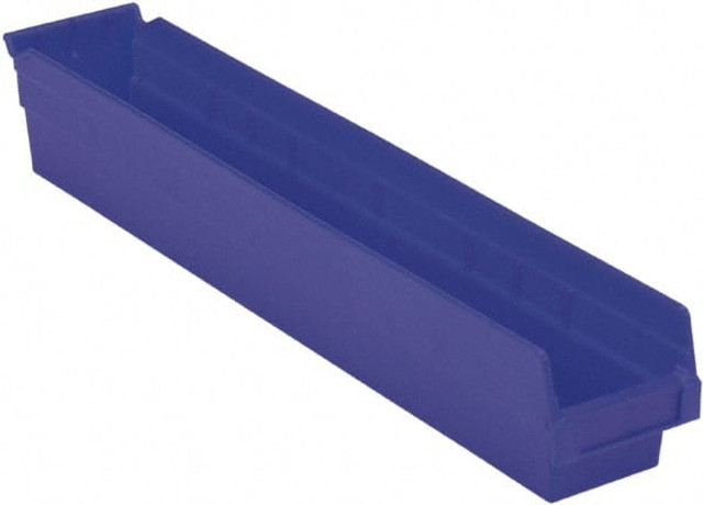 LEWISBins+ SB244-4SE BLU Plastic Hopper Shelf Bin: Blue