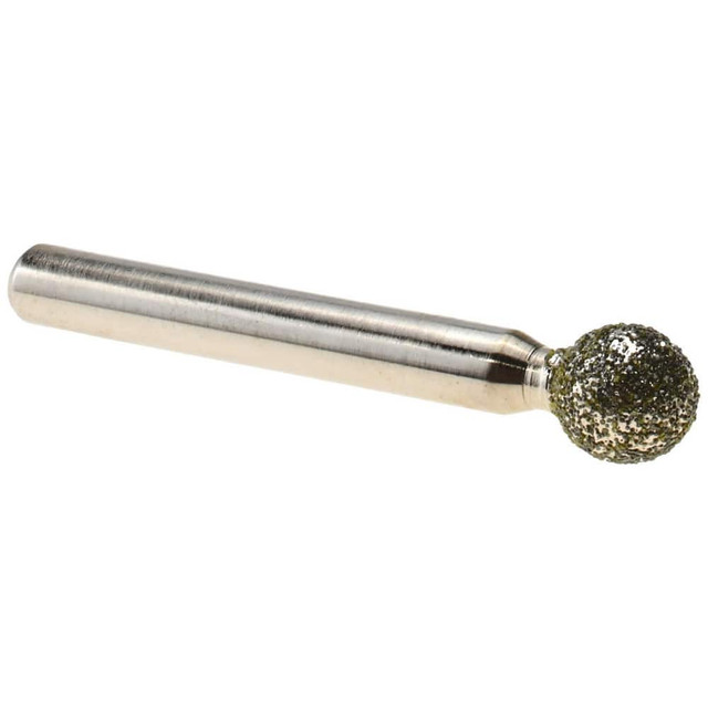 Value Collection PR394X125D42735 Grinding Pins; Head Shape: Ball Nose ; Abrasive Material: Diamond ; Grade: Extra Coarse ; Grit: 40 ; Diamond Concentration: 70 ; UNSPSC Code: 23131514