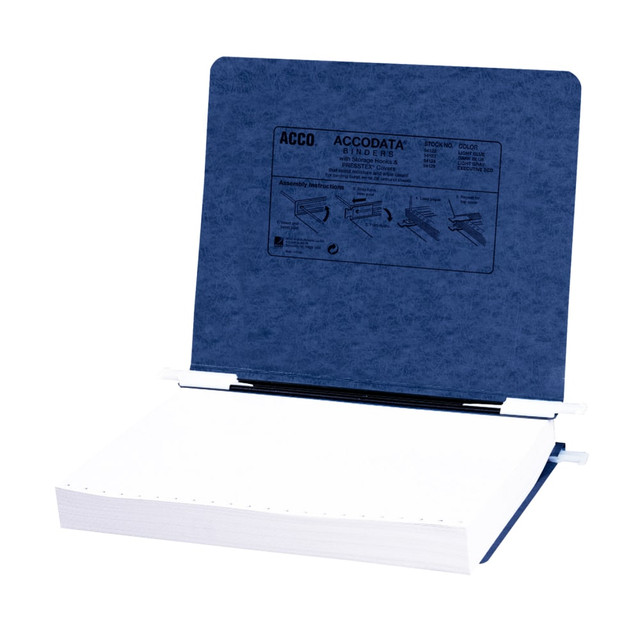 ACCO BRANDS USA, LLC A7054123 Wilson Jones Presstex Data Binder With Retractable Hooks, 8 1/2in x 11in, Dark Blue
