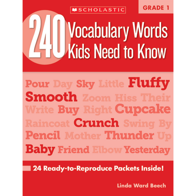 SCHOLASTIC INC 9780545460507 Scholastic 240 Vocabulary Words Kids Need To Know, Grade 1
