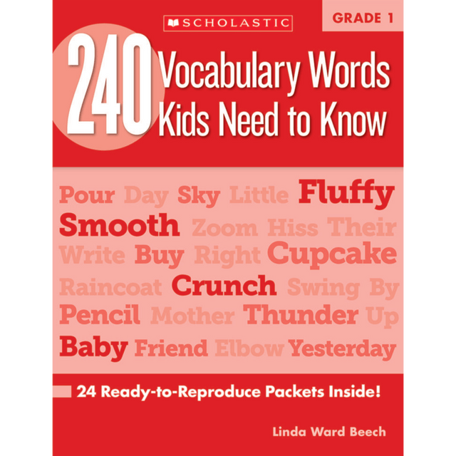 SCHOLASTIC INC Scholastic 9780545460507  240 Vocabulary Words Kids Need To Know, Grade 1