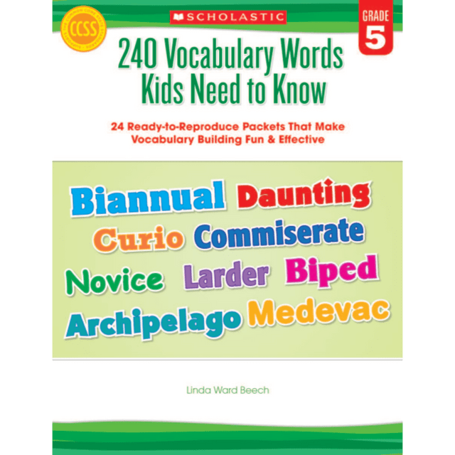 SCHOLASTIC INC Scholastic 9780545468657  240 Vocabulary Words Kids Need To Know, Grade 5