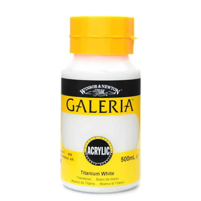 COLART FINE ART & GRAPHICS LTD. 2150644 Winsor & Newton Galeria Flow Formula Acrylic Colors, 500 mL, Titanium White, 644