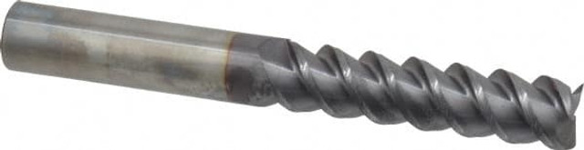 Accupro 360L5000C11 Square End Mill:  0.5000" Dia, 2" LOC, 0.5" Shank Dia, 4" OAL, 3 Flutes, Solid Carbide