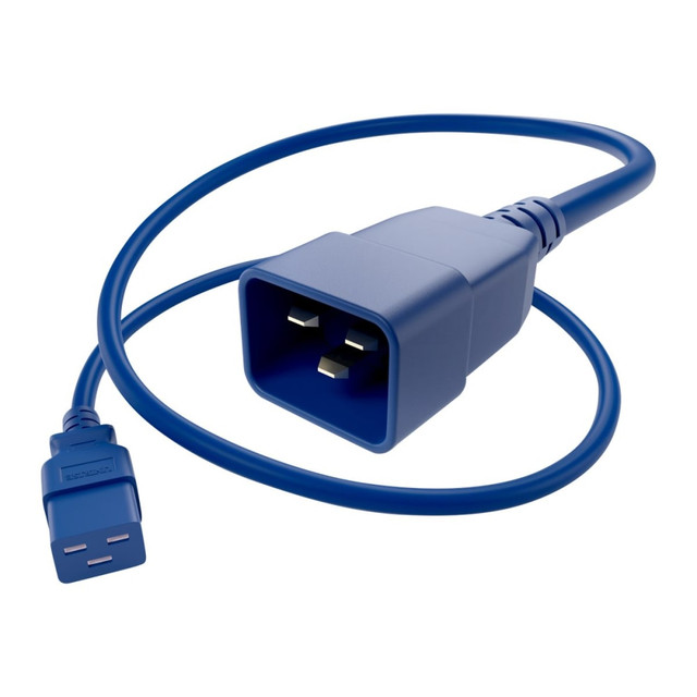 UNIRISE USA, LLC PWCD-C19C20-20A-03F-BLU UNC Group - Power extension cable - IEC 60320 C19 to IEC 60320 C20 - 250 V - 20 A - 3 ft - blue