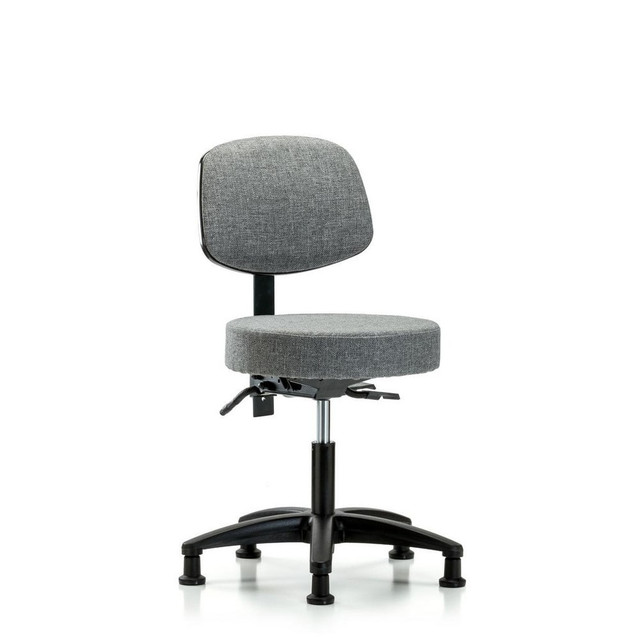 Blue Ridge Ergonomics MSC41865 Adjustable Height Swivel Stool: Olefin, 24" Seat Width, 24" Seat Depth