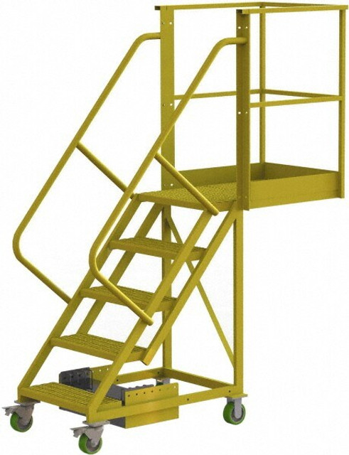 TRI-ARC UCU500530246 Steel Rolling Ladder: 5 Step