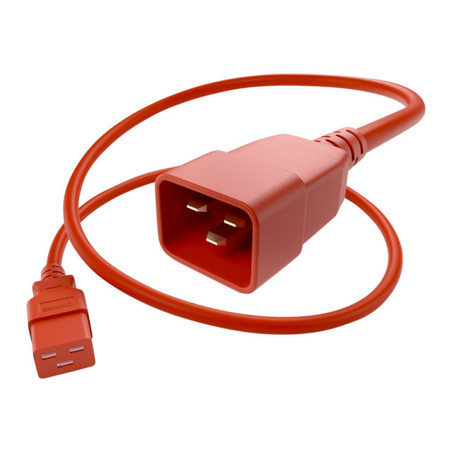 UNIRISE USA, LLC PWCD-C19C20-20A-04F-RED UNC Group - Power extension cable - IEC 60320 C19 to IEC 60320 C20 - 250 V - 20 A - 4 ft - red UNIRISE USA, LLC PWCD-C19C20-20A-04F-RED UNC Group - Power extension cable - IEC 60320 C19 to IEC 60320 C20 - 250 V - 20 A - 4 ft - red