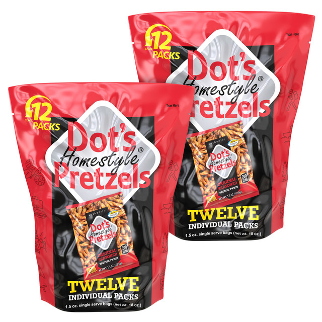 G&J HOLDINGS LLC 600-00022 Dot's Original Pretzel Twists, 1.5 Oz, Pack Of 24