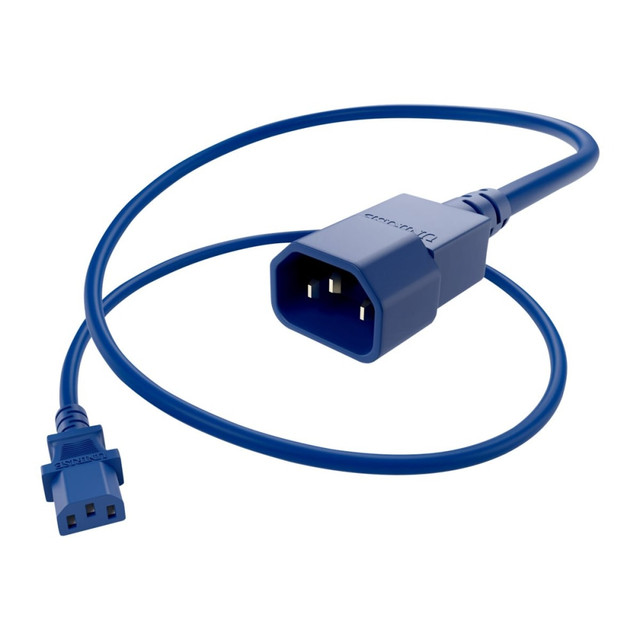 UNIRISE USA, LLC UNC Group PWRC13C142.5FBLU  - Power cable - IEC 60320 C13 to IEC 60320 C14 - 250 V - 10 A - 2.5 ft - blue