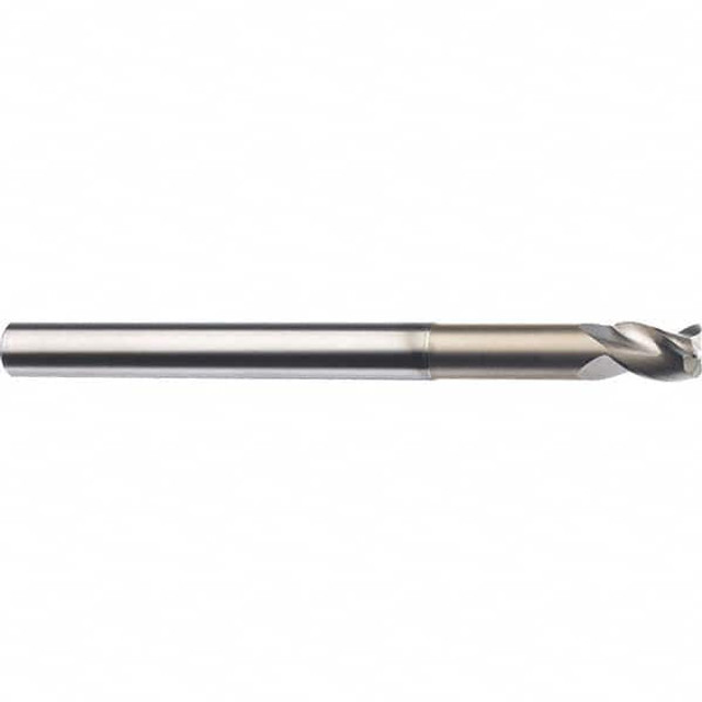 SGS 35715 Corner Radius End Mill: 5/8" Dia, 3/4" LOC, 0.12" Radius, 3 Flutes, Solid Carbide