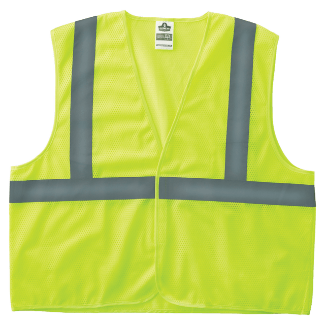 ERGODYNE CORPORATION GloWear 20975  8205HL L/XL Lime Type R Class 2 Super Econo Mesh Vest