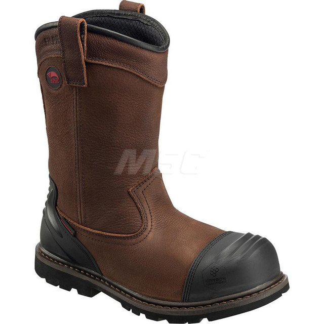 Footwear Specialities Int'l A7876-9.5W Work Boot: Size 9.5, 10" High, Leather, Carbon & Safety Toe, Safety Toe