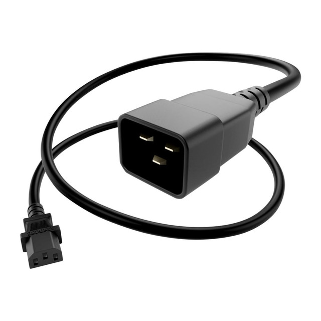 UNIRISE USA, LLC PWCD-C13C20-15A-05F-BLK UNC Group - Power extension cable - IEC 60320 C13 to IEC 60320 C20 - 250 V - 15 A - 5 ft - black