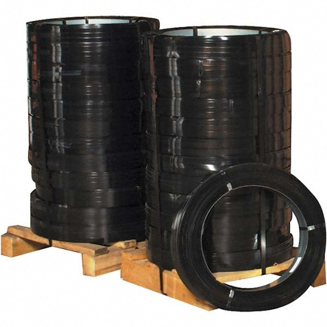 Made in USA SS58023HT Steel Strapping: 5/8" Wide, 2,050' Long, 0.023" Thick, Oscillated Coil