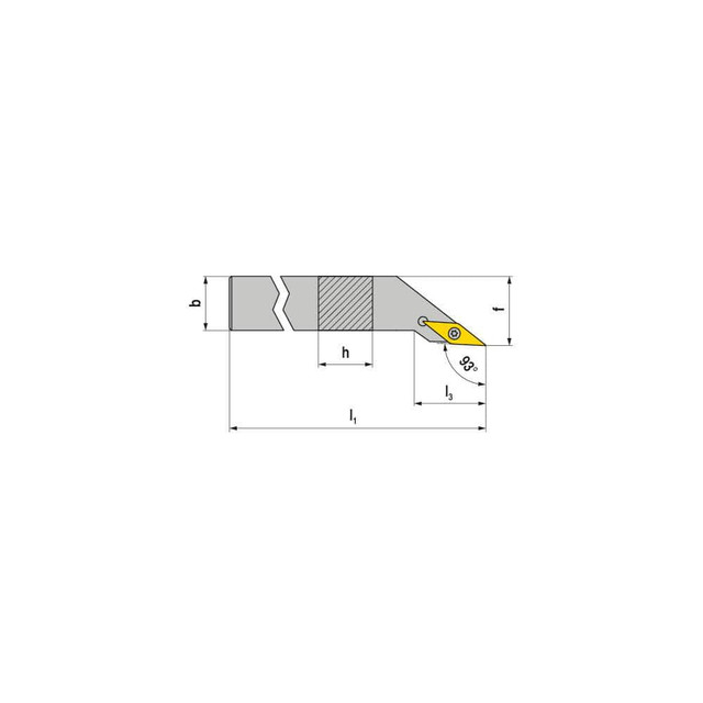 Ceratizit 70697132 Indexable Turning Toolholders; Toolholder Style: SVJCL ; Lead Angle: 93.000 ; Insert Holding Method: Screw ; Shank Width (mm): 25.00 ; Shank Height (mm): 32.00 ; Overall Length (mm): 170.0000