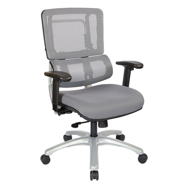 OFFICE STAR PRODUCTS Office Star 99666S-5811 Pro-Line II Pro X996 Vertical Mesh High-Back Chair, Gray/Dove Steel/Silver