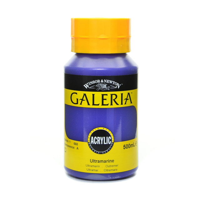 COLART FINE ART & GRAPHICS LTD. 2150660 Winsor & Newton Galeria Flow Formula Acrylic Colors, 500 mL, Ultramarine, 660